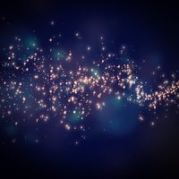 glittering stars on bokeh background